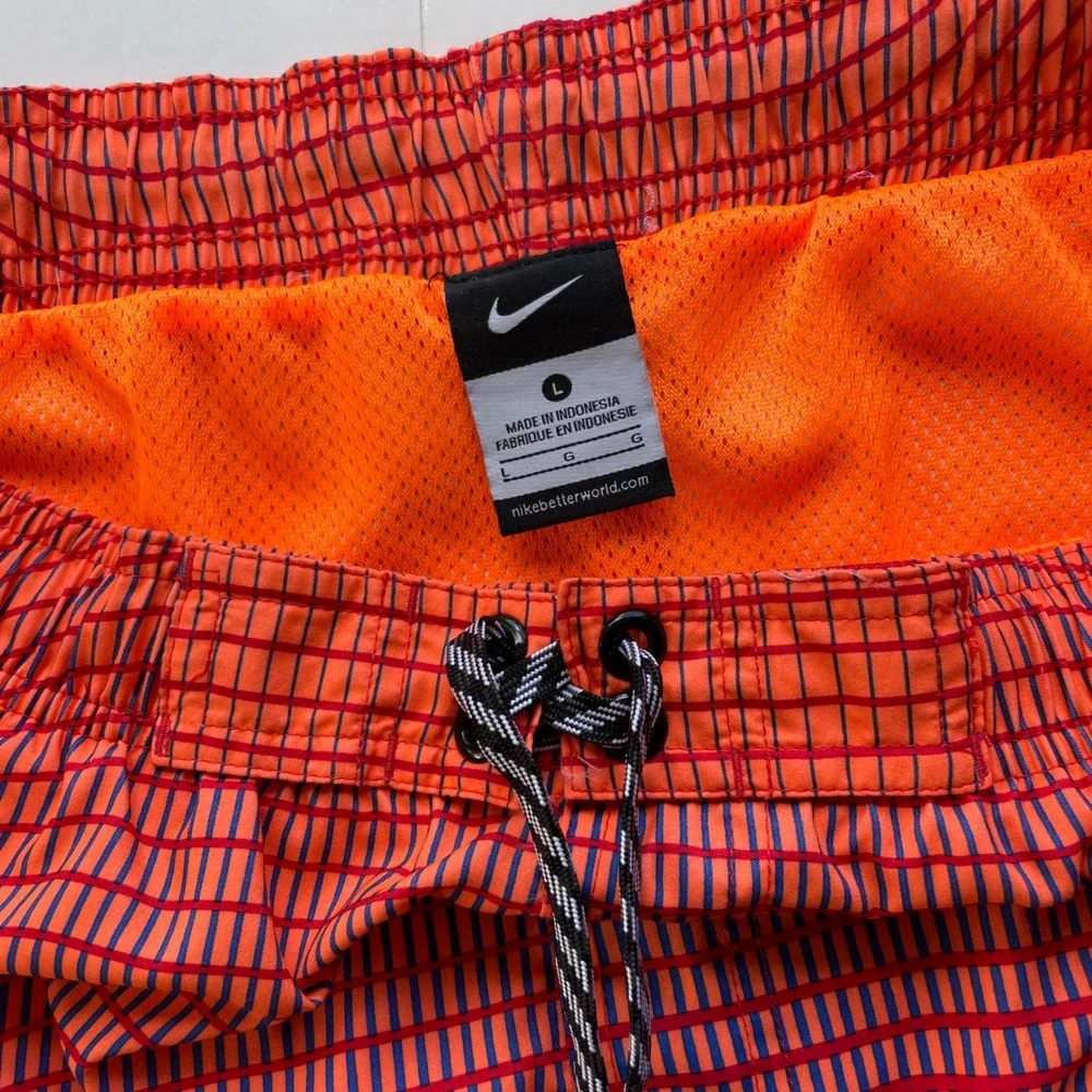 Nike Swim Trunks Board Shorts Quick Dry Athletic Geometric Print‎ L